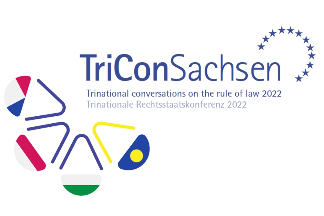zur Vergrößerungsansicht des Bildes: Poster: TriConSachsen: Trinational Conversations on the Rule of Law 2022 | Trinationale Rechtskonferenz 2022