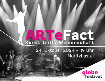 Infografik zur Veranstaltung "ARTeFact - Kunst trifft Wissenschaft"