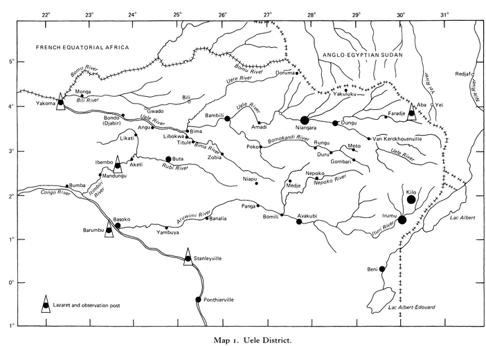 Bild 6: Uele District (Lyons 1985: 72).