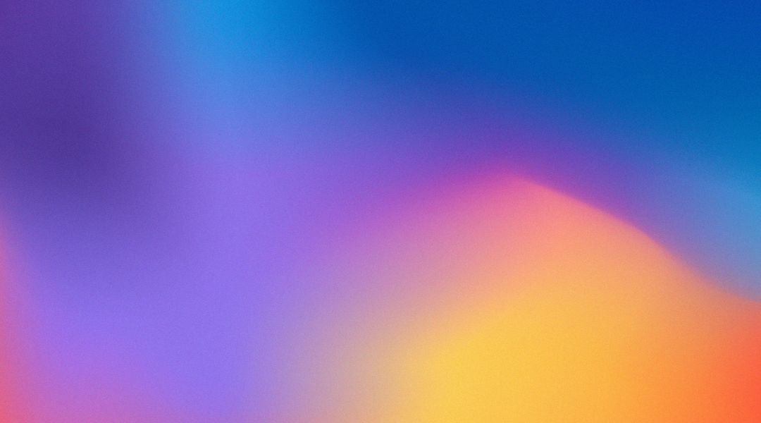 Fläche mit verschwimmenden Farben; blau, lila, pink, orange, gelb