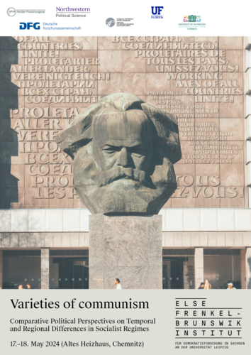 Veranstaltungsplakat mit Foto von Karl-Marx Büste