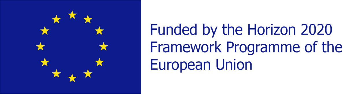 zur Vergrößerungsansicht des Bildes: Europaflagge und Hinweis zur Förderung von Horizon Europe